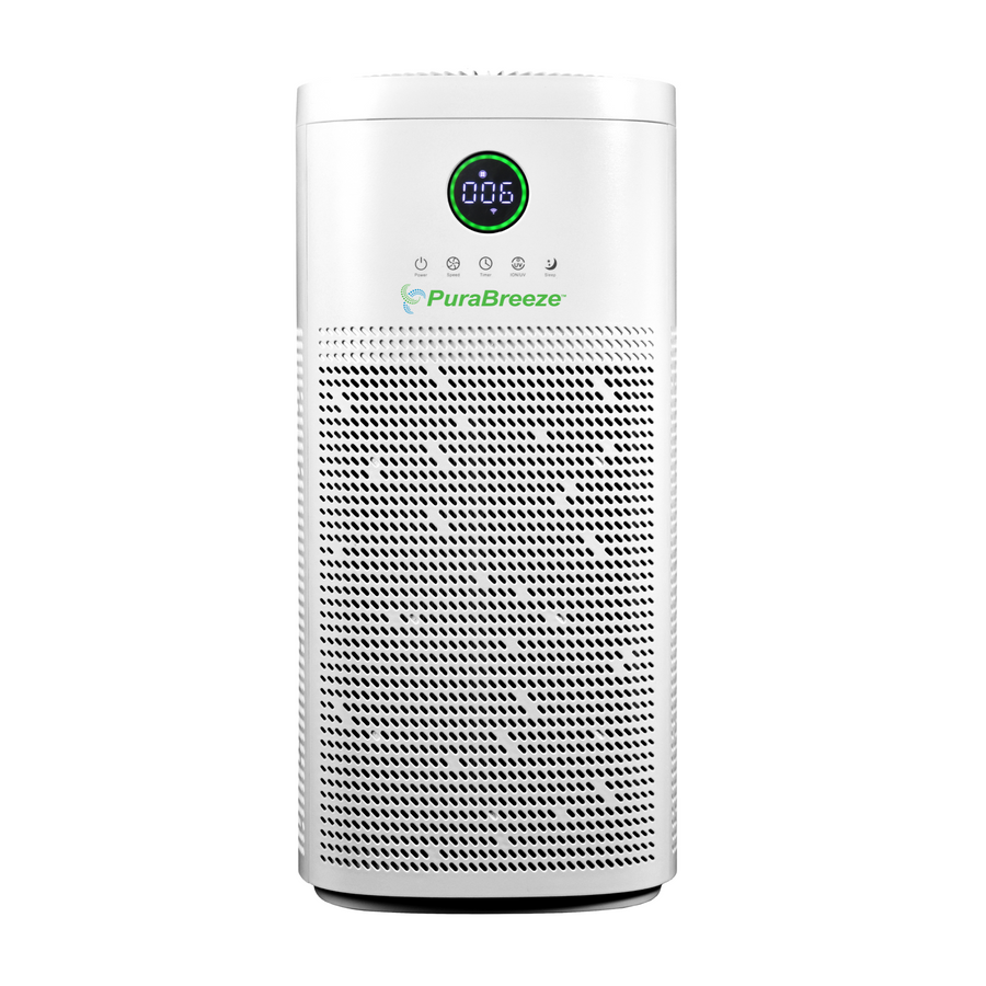 PuraBreeze Air Purifier for Home, Office w/ HEPA and UV, Eliminate Odor Smoke Dust and Mold